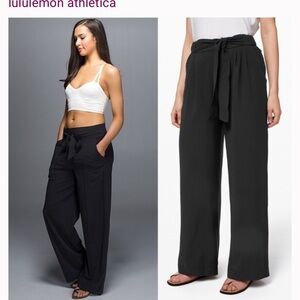 Lululemon Athletica Black Wide-Leg Pants